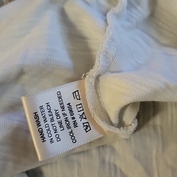 Keep in Touch, Prairie style top, Size Small, white & blue - Picture 4 of 6